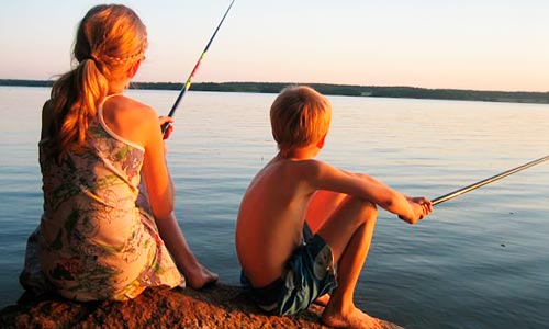 Fiska i Oppmannasjön - Fotograf Kerstin Söderlind